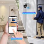 Câmera IP Sem Fio 3MP Externa com Visão 360°, Dupla Lente, WiFi, IP66 e Áudio Bidirecional para Segurança Total - Imagem 5