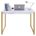 Mesa Industrial MEGA MARMORE/DOURADO: elegância e resistência para computador, escritório ou manicure. - Imagem 4