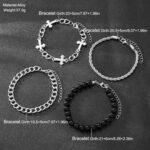 Pulseira de cruz para homens: estilo religioso e presente cristão com significado e elegância - Imagem 3