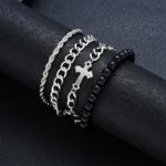Pulseira de cruz para homens: estilo religioso e presente cristão com significado e elegância - Imagem 4