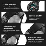 Relógio Masculino Militar em Aço Inoxidável: resistente à água 30M, com calendário e estilo versátil para esporte e negócios. - Imagem 5