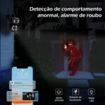 Câmera IP Externa 3MP WiFi com dupla lente, visão 360°, ночurna, IP66 e áudio bidirecional para segurança completa - Imagem 3