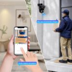 Câmera IP Externa 3MP WiFi com dupla lente, visão 360°, ночurna, IP66 e áudio bidirecional para segurança completa - Imagem 5