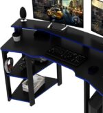 Kit 2 Peças com Mesa Gamer ME4167 e Cadeira Mesh Preto/Azul: conforto e praticidade para seu setup gamer e escritório - Imagem 7