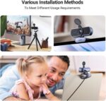 UGREEN Webcam 2K 30FPS com microfones estéreo, autofocus e correção de luz para videochamadas e streaming em PC, Mac e Linux - Imagem 7