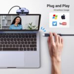 UGREEN Webcam 2K 30FPS com microfones estéreo, autofocus e correção de luz para videochamadas e streaming em PC, Mac e Linux - Imagem 9
