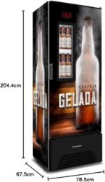 Metalfrio Cervejeira VN50AF 572L Frost Free: alta capacidade e resfriamento rápido para bares e mercados. - Imagem 10