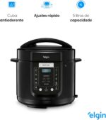 Panela de Pressão Digital Elétrica Multi Cook 5L Elgin: 14 funções, segurança total e preparo prático para suas receitas. - Imagem 4