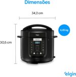 Panela de Pressão Digital Elétrica Multi Cook 5L Elgin: 14 funções, segurança total e preparo prático para suas receitas. - Imagem 6