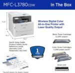 Brother MFC-L3780CDW: multifuncional colorida sem fio com impressão a laser, duplex de passagem única e alta velocidade para pequenas empresas. - Imagem 7
