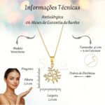 Colar Feminino Árvore da Vida com Zircônias Banhado a Ouro 18k, elegante e perfeito para presentear com significado - Imagem 3