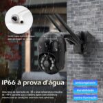Câmera IP Sem Fio HD Externa com Visão Noturna, Detecção Humana, IP66 e Voz Bidirecional - Imagem 3