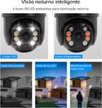 Câmera IP Sem Fio HD Externa com Visão Noturna, Detecção Humana, IP66 e Voz Bidirecional - Imagem 6