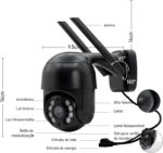 Câmera IP Sem Fio HD Externa com Visão Noturna, Detecção Humana, IP66 e Voz Bidirecional - Imagem 7