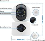 Wifi Smart Camera com visão noturna colorida e áudio bidirecional para monitorar bebês e pets com mais segurança. - Imagem 4