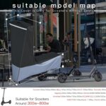 Capa para scooter elétrica 300W-800W: proteção impermeável, resistente ao vento e poeira, ajuste universal e tecido Oxford 600D reforçado - Imagem 5