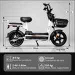 Bicicleta Elétrica Smart 500w 48v com suspensão e acelerador manual, ideal para mais conforto e praticidade na compra. - Imagem 3