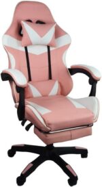 Cadeira Gamer Stillus Ergonômica Rosa com apoio para os pés, reclínio e ajuste para máximo conforto em jogos e trabalho - Imagem 7