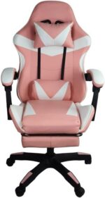 Cadeira Gamer Stillus Ergonômica Rosa com apoio para os pés, reclínio e ajuste para máximo conforto em jogos e trabalho - Imagem 8