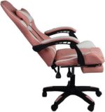 Cadeira Gamer Stillus Ergonômica Rosa com apoio para os pés, reclínio e ajuste para máximo conforto em jogos e trabalho - Imagem 9