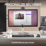 Webcam Logitech MX Brio 4K com IA, microfones com redução de ruído e USB-C para reuniões nítidas e profissionais - Imagem 6