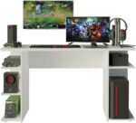 Mesa Gamer Madesa 9409 Branco: design resistente em MDP e acabamento durável para seu setup gamer. - Imagem 6