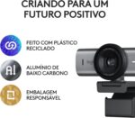 Webcam Logitech MX Brio 4K com IA, microfones com redução de ruído e USB-C para reuniões nítidas e profissionais - Imagem 11