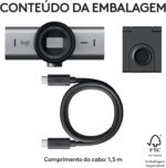 Webcam Logitech MX Brio 4K com IA, microfones com redução de ruído e USB-C para reuniões nítidas e profissionais - Imagem 12
