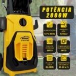FINYQBET Lavadora de Alta Pressão 2000W: limpeza potente e prática para carros, garagens e pátios com 120 bar e carretel giratório. - Imagem 4