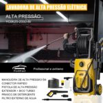 FINYQBET Lavadora de Alta Pressão 2000W: limpeza potente e prática para carros, garagens e pátios com 120 bar e carretel giratório. - Imagem 8