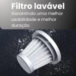 Mini Aspirador Pó Portátil Recarregável USB: limpeza prática, potente e sem fio para casa, carro e uso diário. - Imagem 3