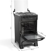 Fogão 4 Bocas Mueller Bivolt com Acendimento Automático: praticidade e design preto fosco para sua cozinha. - Imagem 4