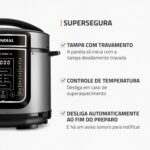 Panela de Pressão Digital Mondial 5L com 14 funções, design inox e preparo seguro para receitas práticas e saborosas - Imagem 4