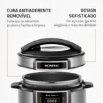 Panela de Pressão Digital Mondial 5L com 14 funções, design inox e preparo seguro para receitas práticas e saborosas - Imagem 7