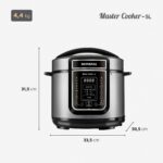 Panela de Pressão Digital Mondial 5L com 14 funções, design inox e preparo seguro para receitas práticas e saborosas - Imagem 9