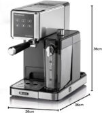 Ariete 1397 Ametista: expresso e cappuccino com espumador de leite e café moído ou sachês, 220V - Imagem 8