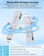 Pen Drive MFi 512 GB para iPhone: backup e transferência fácil de fotos, vídeos e arquivos entre iPhone, Android, iPad e PC￼ - Imagem 6