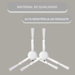 Kit 2 Escovas Laterais Xiaomi X10+/X20+/S10+/S20+ com cerdas duplas, encaixe perfeito e reposição compatível para maior eficiência na limpeza - Imagem 5