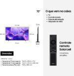Samsung Smart TV 70 Crystal UHD 4K U8500F 2025 com Xbox Cloud Gaming e HDR, imagem 4K e design MetalStream, ideal para sua sala - Imagem 7