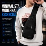 Mochila de Ombro USB Compacta e Impermeável para Trabalho, Viagem e Uso Casual com Porta USB Ajustável - Imagem 3