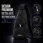 Mochila de Ombro USB Compacta e Impermeável para Trabalho, Viagem e Uso Casual com Porta USB Ajustável - Imagem 5