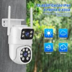 Câmera de Segurança WiFi 1080p 360° com visão noturna, áudio bidirecional e IP65 para proteção externa. - Imagem 8