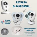 Babá Eletrônica com Monitor LCD e Visão Noturna para monitorar seu bebê com segurança, áudio bidirecional e alcance de 260m. - Imagem 6