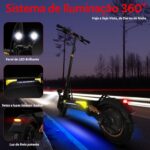 Patinete Elétrico para Adultos: 50 km/h, autonomia de 50 km, dupla suspensão e freio a disco. Compre agora. - Imagem 7