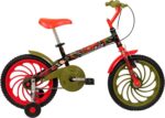 Caloi Bicicleta Infantil Power Rex Aro 16 Preta com rodinhas, segurança e ajuste fácil para crianças de 5 a 7 anos - Imagem 3