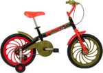 Caloi Bicicleta Infantil Power Rex Aro 16 Preta com rodinhas, segurança e ajuste fácil para crianças de 5 a 7 anos - Imagem 5
