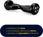 Hoverboard Skate Elétrico 6.5 com Bluetooth, LED e equilíbrio dinâmico para diversão com estilo e desempenho. - Imagem 4