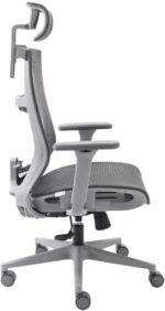 Cadeira de Escritório Elements Vertta Cinza Pro com encosto e assento 100% mesh premium, mais conforto e respirabilidade. - Imagem 3