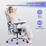 LarkLeaves Cadeira de Escritório Ergonômica com apoio 3D e descanso para os pés: conforto ideal para trabalhar e jogar. - Imagem 9