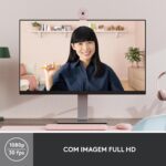 Webcam Logitech Brio 300 Full HD 1080p com privacidade e correção automática de luz para videochamadas nítidas e profissionais - Imagem 3